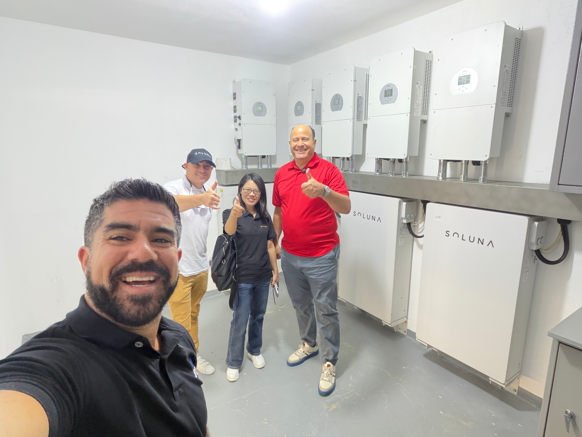 Entrega con equipo Soluna